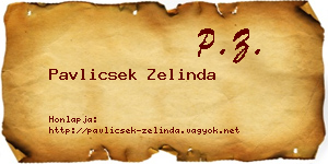 Pavlicsek Zelinda névjegykártya